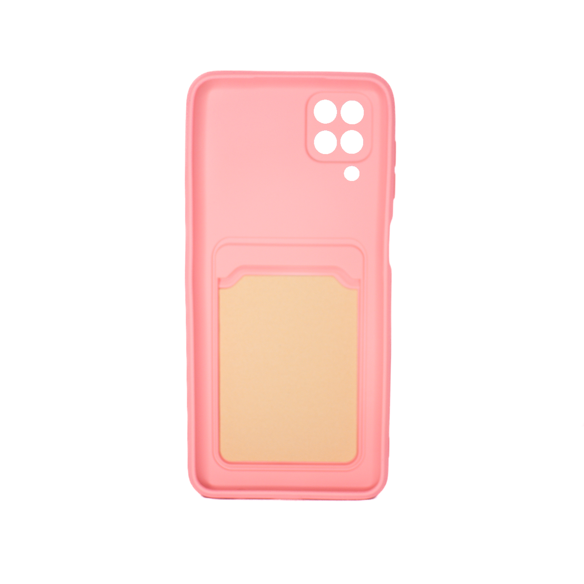 Protectores para celular  para Samsung  A12 / M12 Funda de tpu con cubre c�mara y porta tarjeta Coral